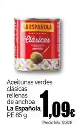 Unide Supermercados La española - aceitunas verdes clasicas rellenas de anchoa oferta