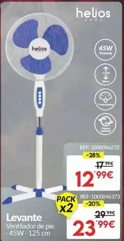Embargos a lo bestia Helios - levante ventilador de pie oferta