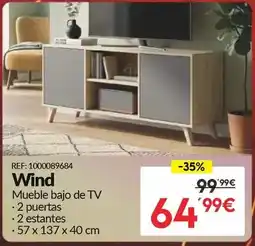 Embargos a lo bestia Wind mueble bajo de tv oferta