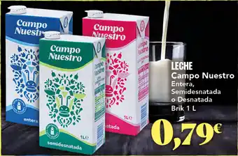 Gadis CAMPO NUESTRO Leche entera, semidesnatada o desnatada oferta