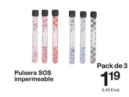 Zeeman Pulsera SOS impermeable oferta