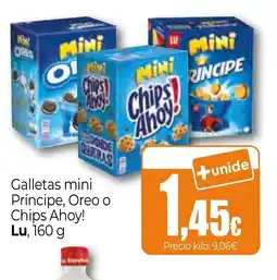 Unide Supermercados LU Galletas mini Príncipe, Oreo o Chips Ahoy! oferta