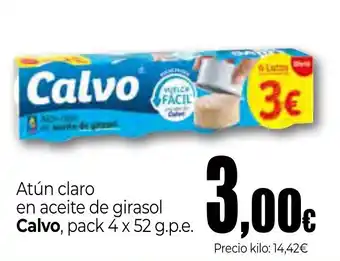 CALVO Atún claro en aceite de girasol