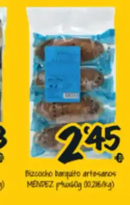 Cash Fresh MENDEZ Bizcocho barquito artesanos oferta