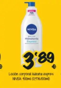 Cash Fresh NIVEA Loción corporal hidrata expres oferta