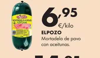 Supermercados Lupa ELPOZO Mortadela de pavo con aceitunas oferta