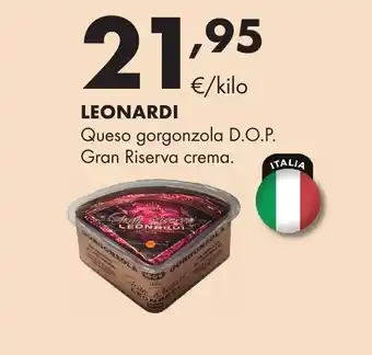 LEONARDI Queso gorgonzola D.O.P. Gran Riserva crema.