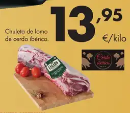 Supermercados Lupa Chuleta de lomo de cerdo ibérico. oferta