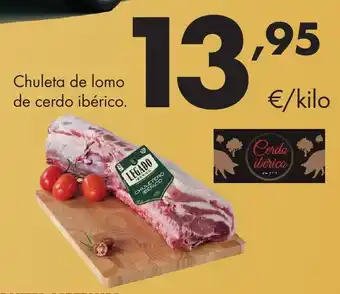 Chuleta de lomo de cerdo ibérico.