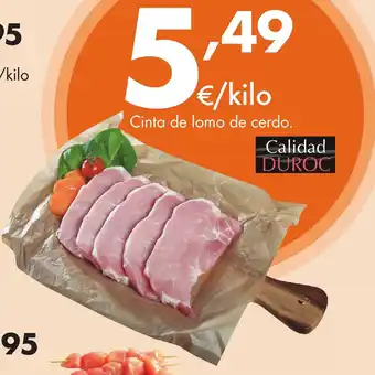 Supermercados Lupa Cinta de lomo de cerdo oferta