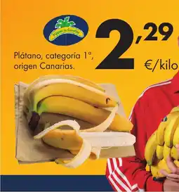 Supermercados Lupa Plátano, categoría 1°, origen Canarias oferta