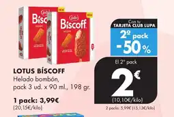 Supermercados Lupa LOTUS BÍSCOFF Helado bombón oferta