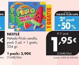 Supermercados Lupa NESTLÉ Helado Pirulo sandía oferta