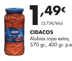 Supermercados Lupa CIDACOS Alubias rojas extra oferta