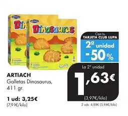 Supermercados Lupa ARTIACH Galletas Dinosaurus oferta