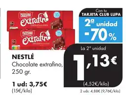 Supermercados Lupa NESTLÉ Chocolate extrafino oferta