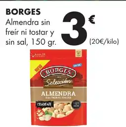 Supermercados Lupa BORGES Almendra sin freír ni tostar y sin sal oferta