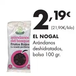 Supermercados Lupa EL NOGAL Arándanos deshidratados bolsa oferta