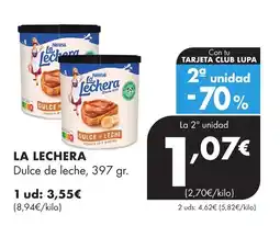 Supermercados Lupa LA LECHERA Dulce de leche oferta