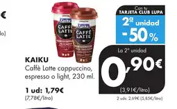 Supermercados Lupa KAIKU Caffè Latte cappuccino espresso o light oferta