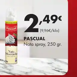 Supermercados Lupa PASCUAL Nata spray oferta