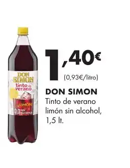 Supermercados Lupa DON SIMON tinto Je verano limón sin alcohol oferta