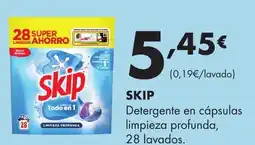 Supermercados Lupa SKIP Detergente en cápsulas limpieza profunda oferta