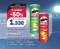 Supermercados Lupa PRINGLES Snacks oferta