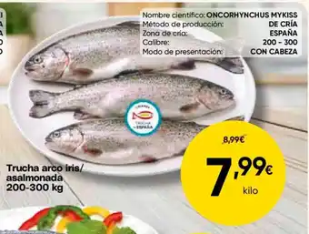 FROIZ Trucha arco iris/ asalmonada oferta
