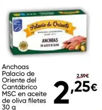 FROIZ Anchoas Palacio de Oriente del Cantábrico MSC en aceite de oliva filetes oferta