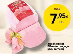 FROIZ ELPOZO Jamón cocido en su jugo 85% carne oferta