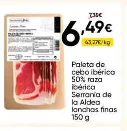 FROIZ Paleta de cebo ibérica 50% raza Serranía de la Aldea lonchas finas oferta