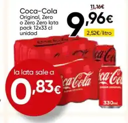 FROIZ COCA-COLA Original, Zero o Zero Zero lata oferta