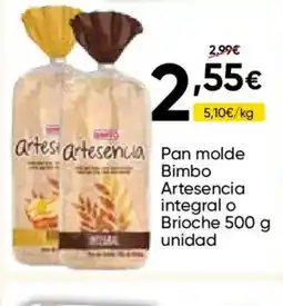 FROIZ BIMBO Pan molde Artesencia integral o Brioche oferta