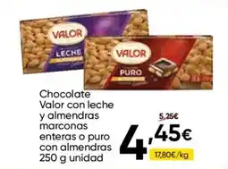 FROIZ VALOR Chocolate con leche y almendras marconas enteras o puro con almendras oferta