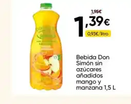 FROIZ DON SIMÓN Bebida sin azúcares añadidos mango y manzana oferta