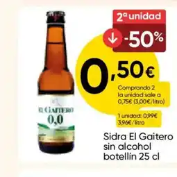 FROIZ EL GAITERO Sidra sin alcohol botellin oferta