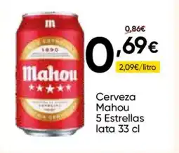FROIZ MAHOU Cerveza 5 Estrellas lata oferta