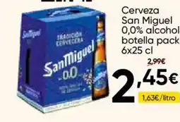 FROIZ SAN MIGUEL Cerveza 0,0% alcohol botella pack oferta