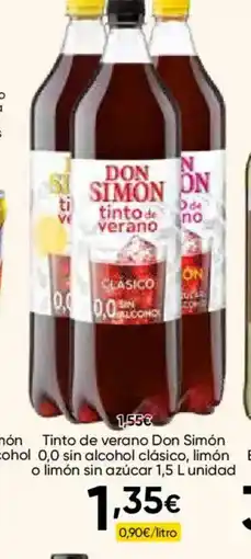 FROIZ DON SIMÓN Tinto de verano 0,0 sin alcohol clásico, limón o limón sin azúcar oferta