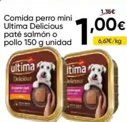 FROIZ ULTIMA Comida perro mini Delicious paté salmón o pollo oferta