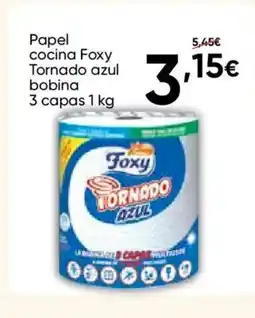 FROIZ FOXY Papel cocina Tornado azul bobina 3 capas oferta