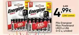 FROIZ Pila Energizer Max Powerseal LR03 o LR6 4+2 u, unidad oferta