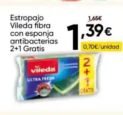 FROIZ VILEDA Estropajo fibra con esponja antibacterias 2+1 Gratis oferta