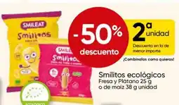 FROIZ Smilitos ecológicos Fresa y Plátano o de maíz oferta
