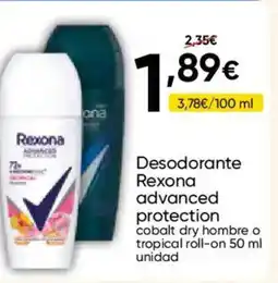 FROIZ REXONA Desodorante advanced protection cobalt dry hombre o tropical roll-on oferta