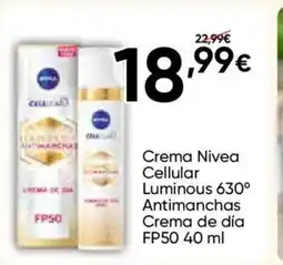 FROIZ NIVEA Crema Cellular Luminous 630° Antimanchas Crema de día FP50 oferta
