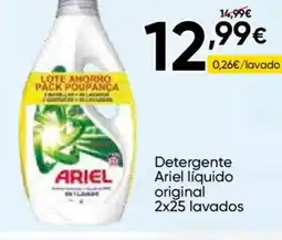 FROIZ ARIEL Detergente líquido original 2x25 lavados oferta