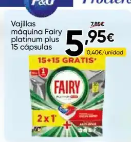 FROIZ FAIRY Vajillas máquina platinum plus 15 cápsulas oferta