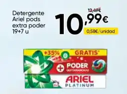 FROIZ ARIEL Detergente pods extra poder 19+7 u oferta